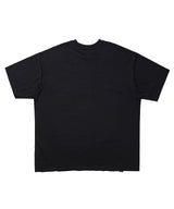ペイズリー柄カットアウト 1/2 Tシャツ (Black)