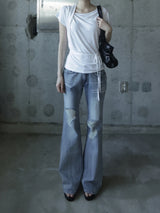 Bluven Damaged Bootcut Denim