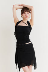 FAIRY HALTER TOP black