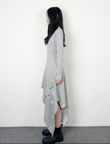 Butterfly Cut-out Gray dress