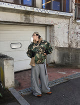 No.1507 camo&fur reversible bomber JK