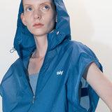 Drawstring hoodie blue