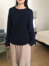 ラスオーバーフィットモヘアウールニット（3c）
