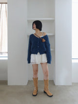 CLOUD FUR KNIT CARDIGAN (BLUE)
