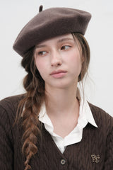 GNRL logo wool beret