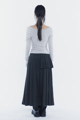 ソフトドレープオフショルダートップ light grey