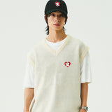 [UNISEX] Bear Red Heart Knit Vest