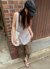 Fineb Button Pocket Layered Sleeveless One Piece