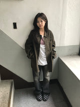 2-Color Signature Flare Denim Pants
