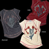 モリセッションステッチTシャツ [チャコール]