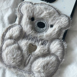 SUN CASE PATCH COZY BEAR GRAY (GLOSSY BLACK)