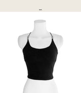 moti silver-ring deep glam tank top