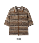 Wavy Bohemian Mix Short Sleeve Shirt