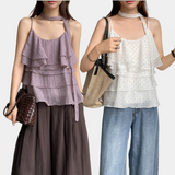 Polka Dot Ruffle Camisole Top