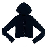 Slim hood cardigan