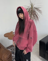 フェリスクロップドダメージフーディ