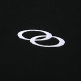 DOUBLE LOOP LOGO SLEEK HOODIE SWEATSHIRT BLACK