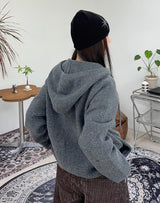 ヴィエッツフーデッドニットジップアップ