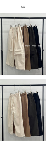[S/S] Twill cotton wide pants (4color)