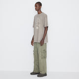 Washing Cotton Cargo Banding Pants Vintage Khaki
