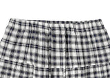 Loven Check Banding Tiered Midi Skirt