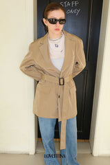 TRENCH BELT JACKET_BEIGE
