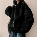 Bado Neoprene Over Snap Hooded Zip-Up Jumper