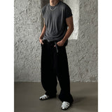 [UNISEX] Tuck wide denim pants (2color)