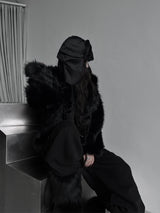 lisa faux fur hooded jacket (2color)