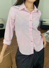ストライプラインシャツ