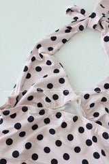 Ribbon Polka Dot Halterneck Sleeveless
