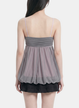Neri Contrast Mesh Blouse