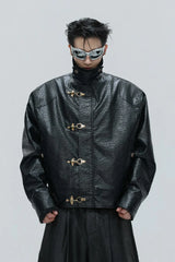 Ostrich Leather Lined Puffer Jacket