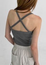 [MADE] T-cell SET - Washed Ribbed Tank Top
