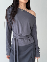 plain button skirts (2color)