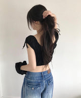 ケーキブルームリボンオフシャーリングbl