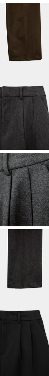 [F/W] Wool dart wide slacks(3color)