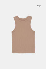 Akaroa vintage cropped sleeveless top