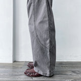 Washed Multi-Button Wide Pants