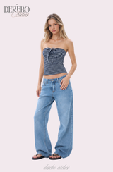 Lua Stripe Strap Tube Top