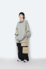 Sweat Coloring String Cargo Pants