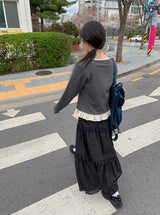 ベインレースバンディングロングスカート