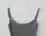 V-neck Knit Sleeveless Cardigan Set