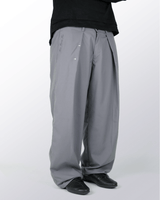 Balloon Pleated Trousers - Charcoal