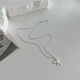 rri バレエコア  Silver925 シルバーリボン 淡水パール 2WAYゲストルックネックレス