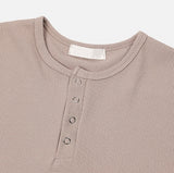 ルリンワッフルヘンリーネック半袖Tシャツ