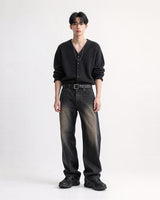 (UNISEX)ニット Vネック カーディガン