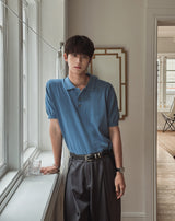 Palette Soft Collar Short Sleeve Knit