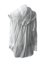 chiffon scarf high-neck shirt (2color)