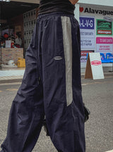 エンジーカラーマッチングナイロンワイドパンツ